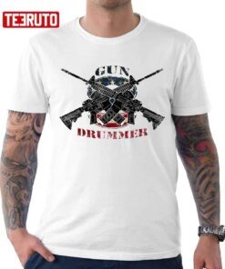 Gun Drummer Patriotic Drums 4th Of July Tee Shirt