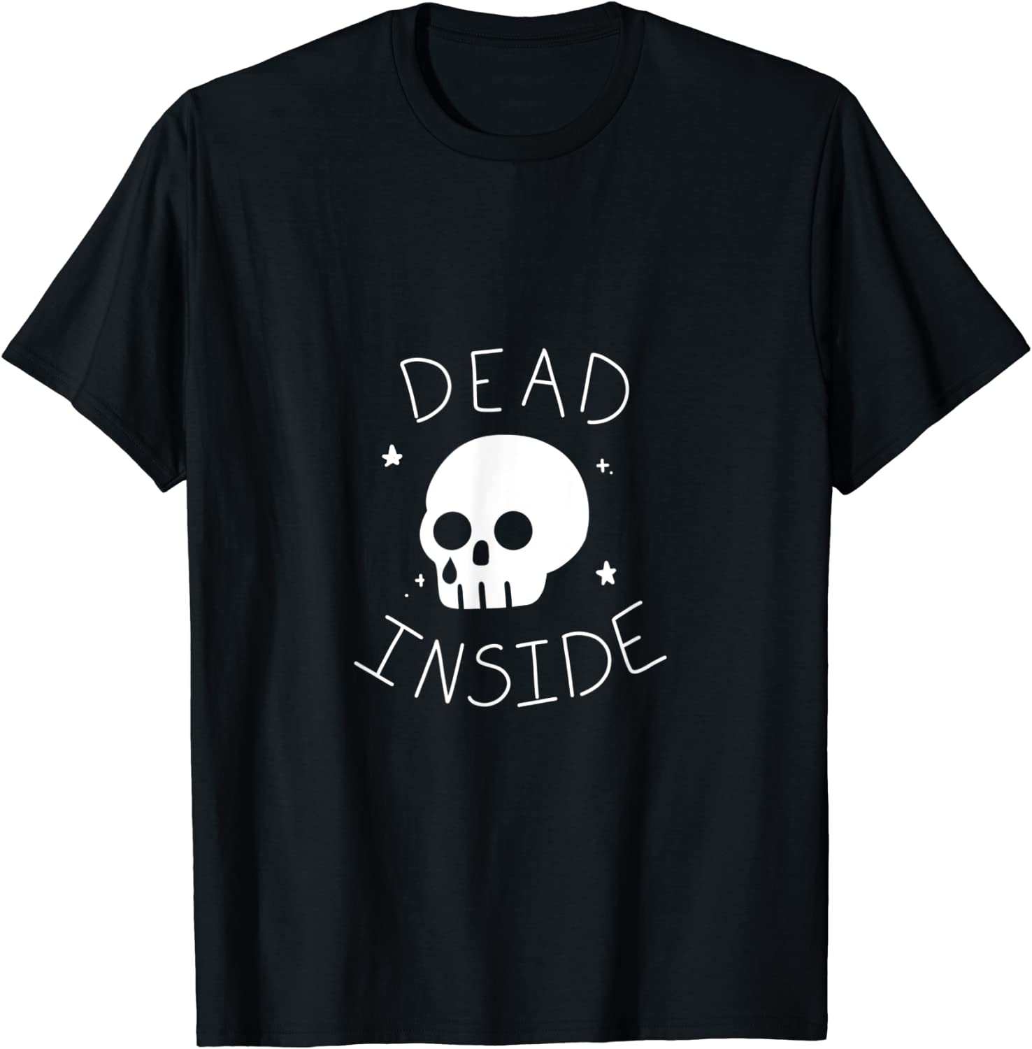 Halloween Cartoon Skull “Dead Inside” Tee Shirt Halloween Cartoon Skull “Dead Inside” Tee Shirt