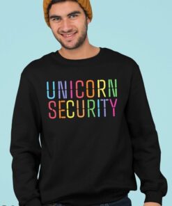 Halloween Mom Daughter Dad Adult Costume, Unicorn Security Tee Shirt