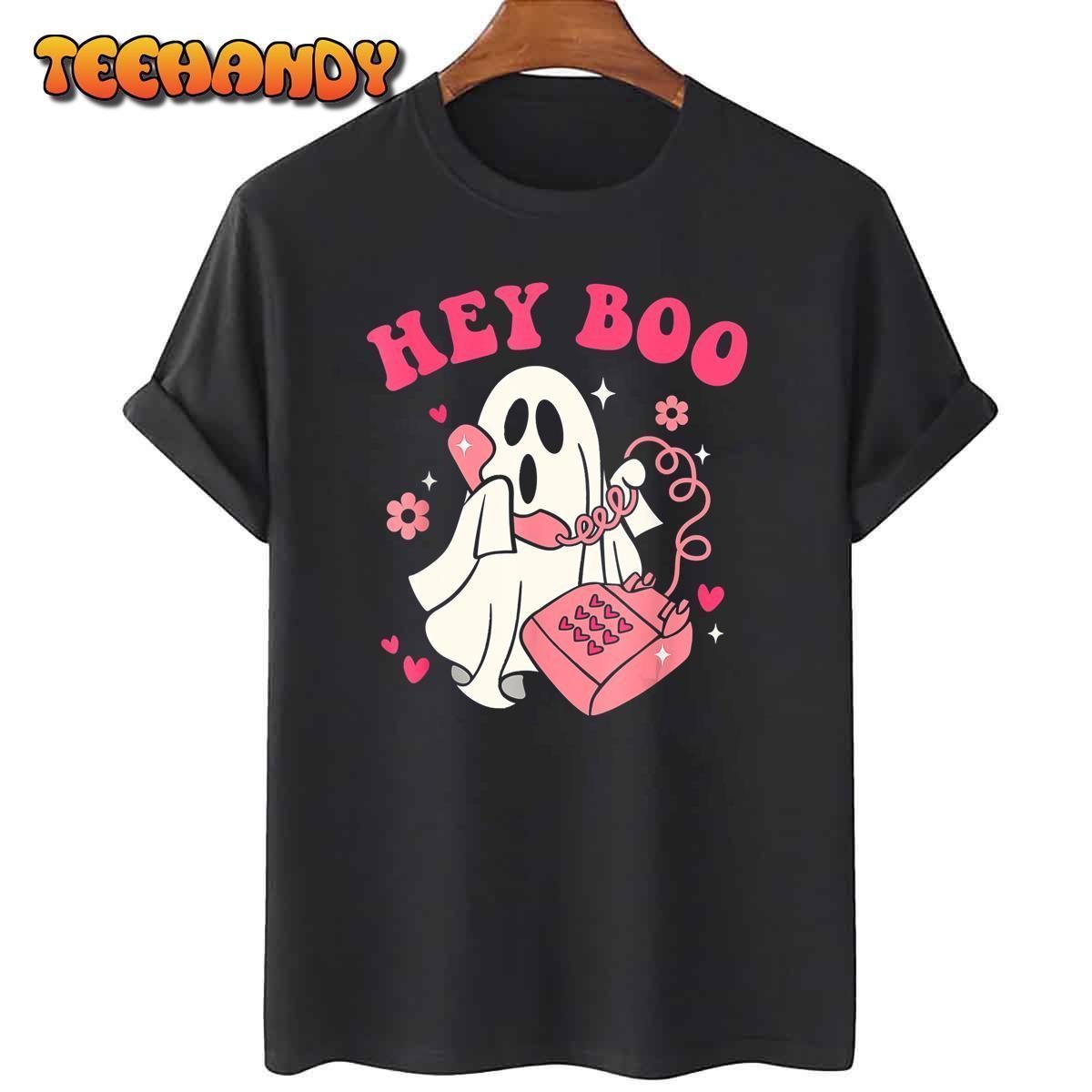 Hey Boo Halloween Costume Spooky Season Scary Ghost Tee Shirt Hey Boo Halloween Costume Spooky Season Scary Ghost Tee Shirt