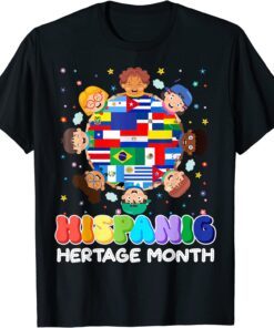 Hispanic Heritage Month Latin American Flag Tee Shirt
