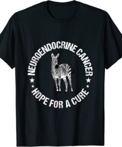 Hope for cure neuroendocrine Cancer Awareness Zebra ribbon Tee Shirt