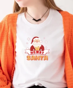 Howdy Santa Western Christmas Tee Shirt