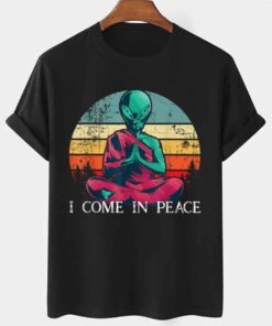 I Come In Peace Alien Rave Edm T-shirt