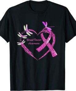 In October We Wear Pink Butterflies High Heel Breast Cancer T-Shirt