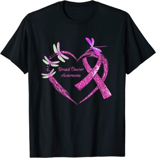 In October We Wear Pink Butterflies High Heel Breast Cancer T-Shirt