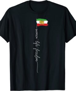 Iranian lion sun Flag, Female Fist, Support Women of Iran Tee Shirt