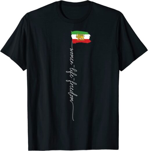 Iranian lion sun Flag, Female Fist, Support Women of Iran Tee Shirt