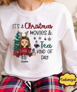 It's A Christmas Movie Kind Of Day Personalized Custom Tee Shirt