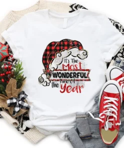 It's The Most Wonderful Time Of The Year Santa Claus Christmas Tee Shirt