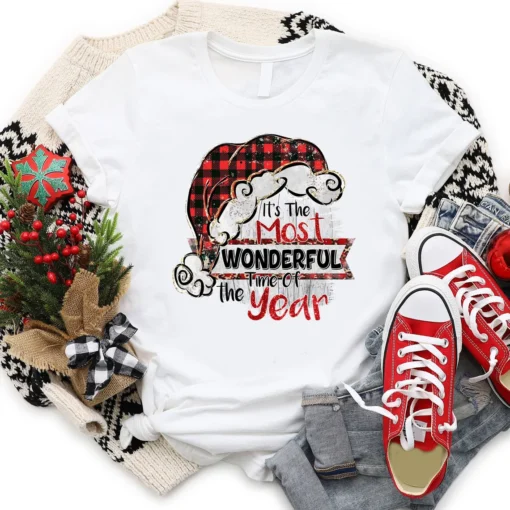 It's The Most Wonderful Time Of The Year Santa Claus Christmas Tee Shirt