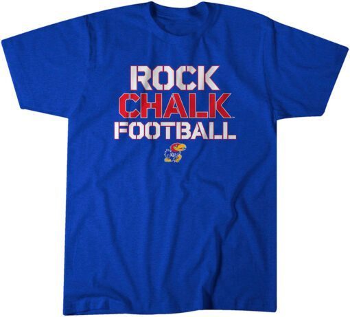 Kansas Football: Rock Chalk Football Tee Shirt