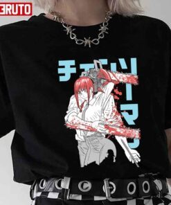 Manga Anime Character Chainsaw Warrior Chainsaw Man Tee Shirt