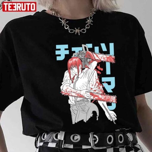 Manga Anime Character Chainsaw Warrior Chainsaw Man Tee Shirt