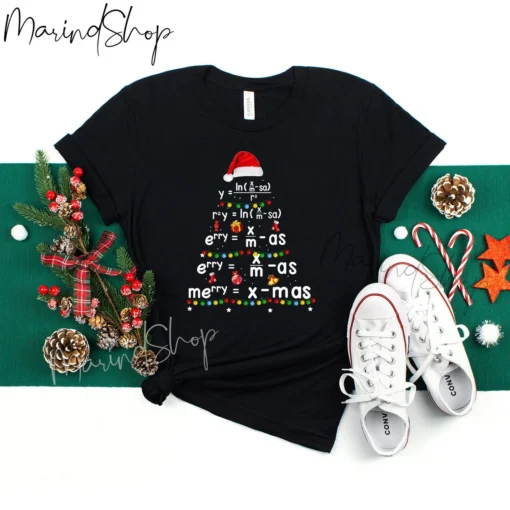 Math Teacher Christmas Tee Shirt