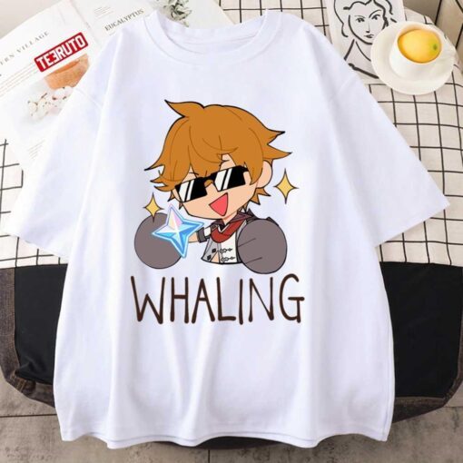 Meme Childe Genshin Impact Whaling Tee shirt