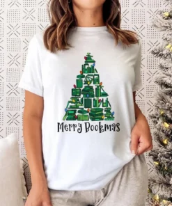 Merry Bookmas Christmas Tee Shirt