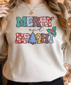 Merry & Bright Christmas Tee Shirt