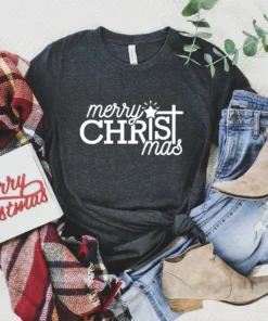 Merry Christ Mas - Christian Christmas Tee Shirt