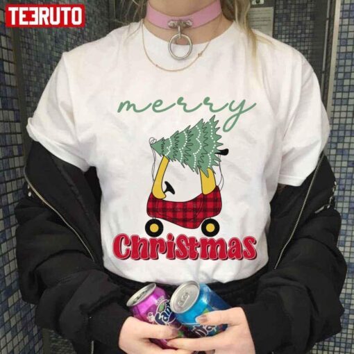 Merry Christmas Christmas Truck With Christmas Tree Tee Shirt