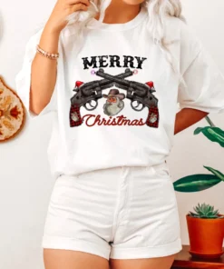 Merry Christmas Gun Tee Shirt