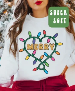 Merry Christmas Lights Tee Shirt