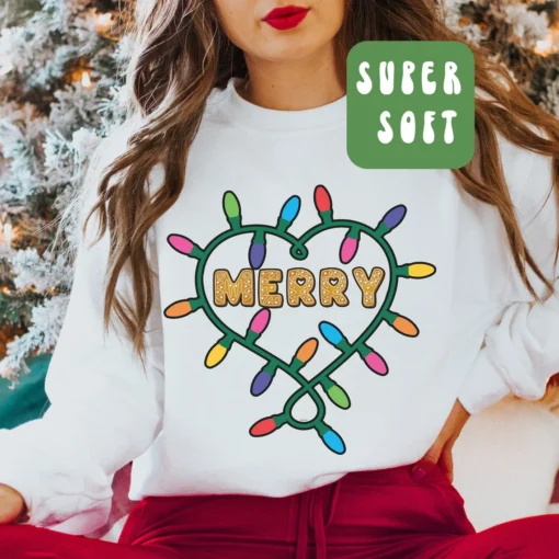 Merry Christmas Lights Tee Shirt