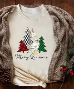 Merry Quackmas Christmas Duck Tee Shirt