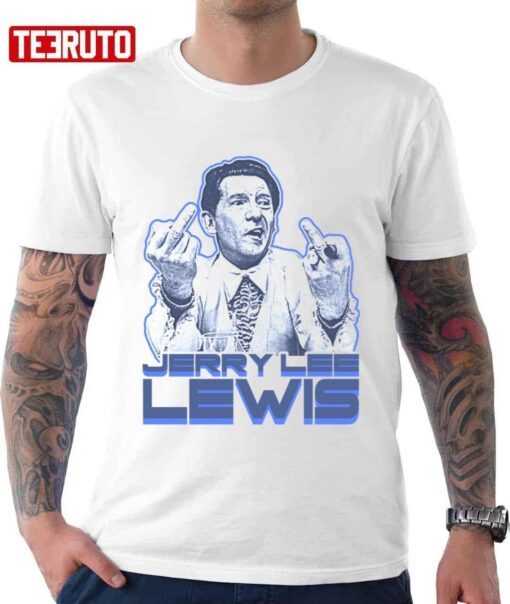 Middle Finger Jerry Lee Lewis Vintage Rockabilly Fanart Tee Shirt