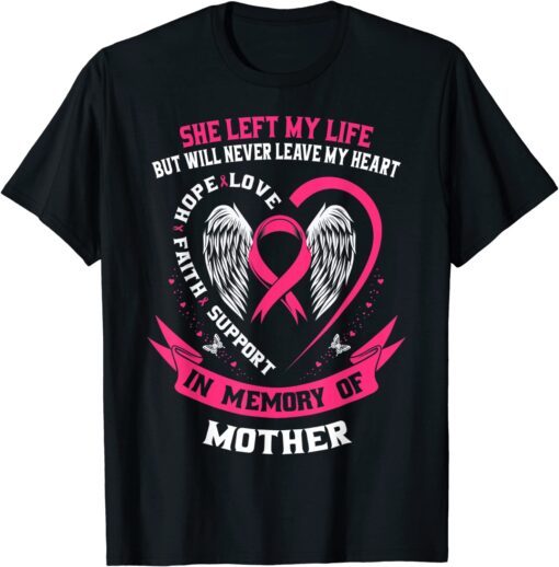 Mother In Memory Of My Mom Breast Cancer Awareness Memorial Tee Shirt
