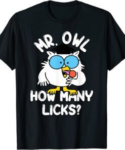 Mr Owl How Many Licks Candy Lover Tee Shirt