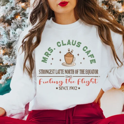 Mrs. Claus Cafe Christmas Tee Shirt