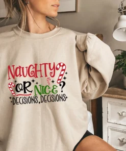 Naughty or Nice Decisions Christmas Tee Shirt