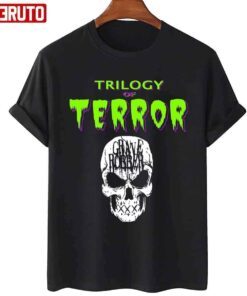 Neon Trilogy Of Terror Skull Grave Robber Art Tee Shirt