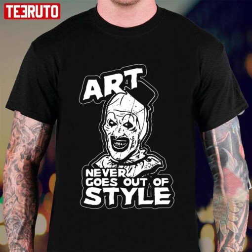 Never Goes Out Of Style Horor Terrifier Film Halloween Retro Vintage Tee shirt