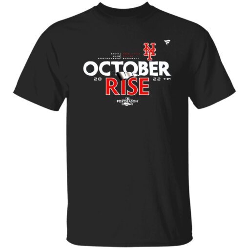 New York Mets October Rise 2022 Postseason Tee shirt