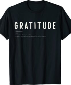 Noun Gratitude Kindness Appreciation Thankful Translation Tee Shirt