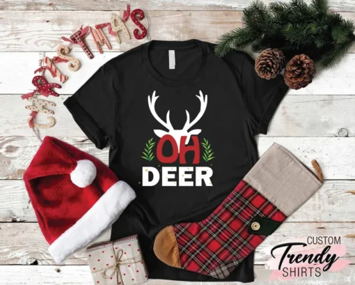 Oh Deer Christmas Tee Shirt