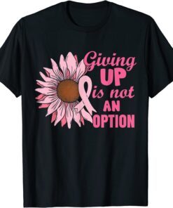 Pink Ribbon Breast Cancer Flower T-Shirt