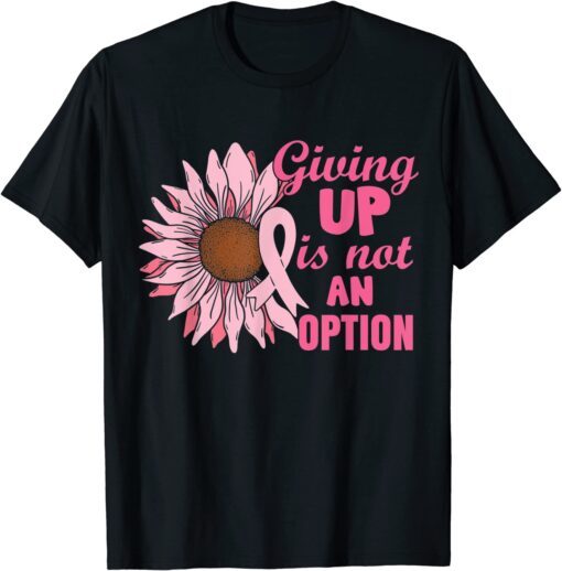 Pink Ribbon Breast Cancer Flower T-Shirt