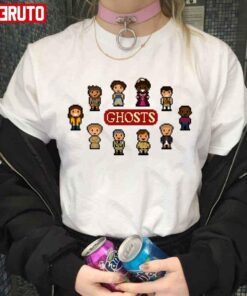 Pixel Art Ghosts Display BBC Ghosts Tee Shirt