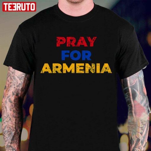 Pray For Armenia Retro Vintage Tee shirt