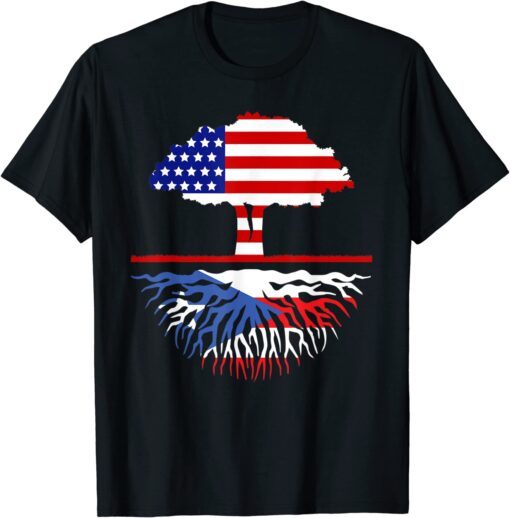 Puerto Rican Roots American Grown USA Puerto Rico Flag Tee Shirt