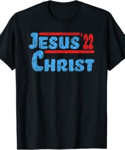 Retro Distressed Vote Jesus Christ Christian Election Tee Shirt