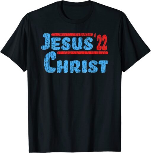 Retro Distressed Vote Jesus Christ Christian Election Tee Shirt