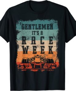 Retro vintage Gentlemen it's a Race Week Formula Racing Fan Tee Shirt