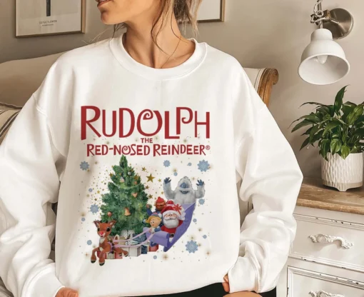 Rudolph The Red Nosed Reindeer Christmas Tee Shirt