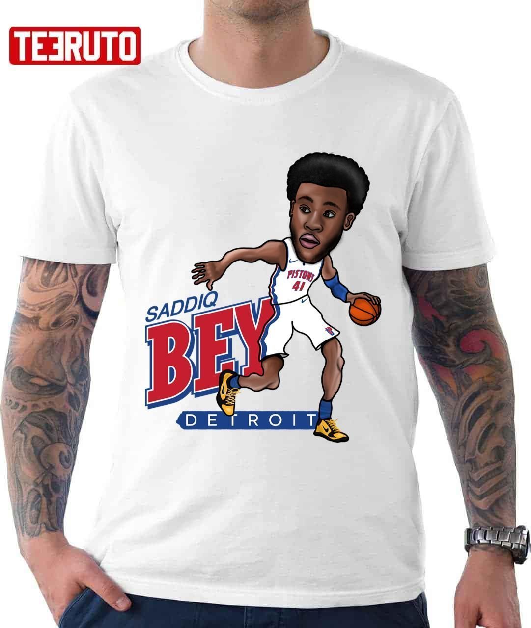 Saddiq Bey Detroit Pistons Vintage Tee shirt Saddiq Bey Detroit Pistons Vintage Tee shirt