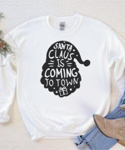 Santa Claus is Coming to Town Christmas Tee Shirt