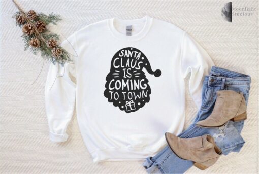 Santa Claus is Coming to Town Christmas Tee Shirt